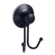 DuraHome Hook with suction cup, double, MORENO 53081, black - Bathroom Hook