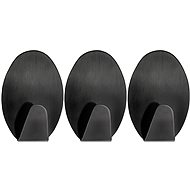 DuraHome Bathroom hook self-adhesive, black 3 pcs - Bathroom Hook