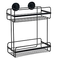DuraHome Okinawa, wire, self-adhesive, double tier, black - Bathroom Shelf