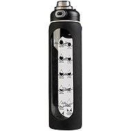 DuraHome HydroCoach Plus 1-litre glass bottle, black - Drinking Bottle
