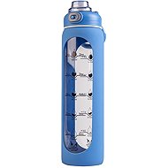DuraHome HydroCoach Plus 1-litre glass bottle, blue - Drinking Bottle