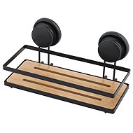 DuraHome Wire shelf with suction cup, Bamboo 48568 - Bathroom Shelf