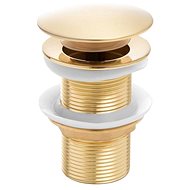 DuraHome Outlet KLIK-KLAK, GOTO 46328, brass, gloss, without overflow - Sink Waste Outlet