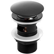 DuraHome Outlet KLIK-KLAK, YAME 46335, black, matt, with overflow - Sink Waste Outlet