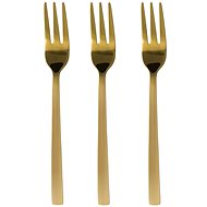 DuraHome Dessert fork PIANO, 3 pcs, shiny, gold - Cutlery Set