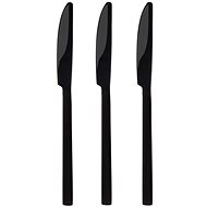 DuraHome Dining knife PIANO, 3 pcs, glossy, black - Knife Set
