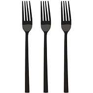 DuraHome Dining fork PIANO, 3 pcs, glossy, black - Cutlery Set