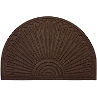 DuraHome Mat rubber & pp, Velvet semicircle, 60 × 90 cm, brown - Doormat