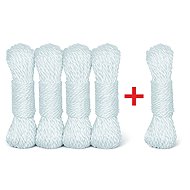 DuraHome Clothesline, coiled, PP, 10 m, 4 + 1 pcs - Clothes Line