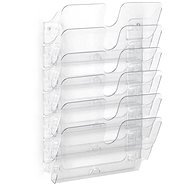 DURABLE FLEXIPLUS 6, transparent, A4 width, wall mounted - Magazine Rack