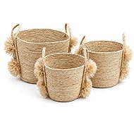 DuraHome Seagrass Boho Basket, 3 pcs - Storage Basket