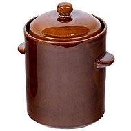 DuraHome Zelák rustic with lid, 1,8 l - Ceramic Sauerkraut Pickling Crock