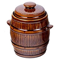 DuraHome Ceramic barrel with lid - farmhouse 5 l - Ceramic Sauerkraut Pickling Crock