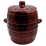 DuraHome Ceramic barrel with lid 5 l - Ceramic Sauerkraut Pickling Crock