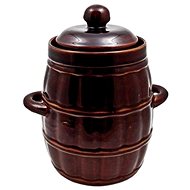 DuraHome Ceramic barrel with lid_1, 3,2 l - Ceramic Sauerkraut Pickling Crock