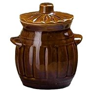 DuraHome Ceramic barrel with lid 1,2 l - Ceramic Sauerkraut Pickling Crock