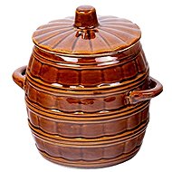 DuraHome Ceramic barrel with lid, 8 l - Ceramic Sauerkraut Pickling Crock