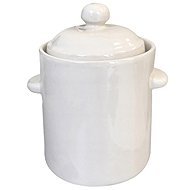DuraHome Greenhouse with lid, hermetic, 10 l, beige - Ceramic Sauerkraut Pickling Crock