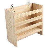 DUVO+ Závesný drevený stojan na seno 16,5 × 7,2 × 17,5 cm - Doplnok do klietky