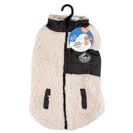 DUVO+ Sheepskin winter jacket for dogs white/black - Dog Clothes