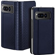 DUX DUCIS Bril leather case for Google Pixel Fold Blue - Phone Case
