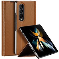 Bril kožené pouzdro na Samsung Galaxy Z Fold 4, hnědé - Phone Case