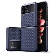 Venice kožený kryt na Samsung Galaxy Z Flip 3, modrý - Phone Cover