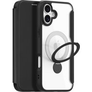 Dux Ducis Skin X Pro flipové kožené pouzdro s Ring Stand pro iPhone 16 Black - Phone Case