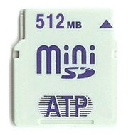 ATP Mini Secure Digital 512MB Super High Speed 150x - odolná proti vodě, prachu, extrémním teplotám - Memory Card