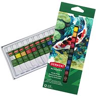 DERWENT Academy Acrylic Paints 12 ml 12 colours - Acrylic Paints for Canvas