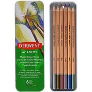 DERWENT Academy Metallic Colour Pencils v plechovej škatuľke, šesťhranné, 6 farieb - Pastelky