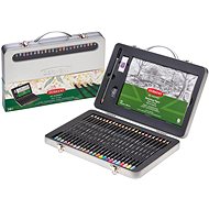 DERWENT Academy Carry Tin Box, kovový kufřík, výtvarná sada pastelek a tužky, 25 ks - Coloured Pencils