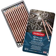 DERWENT Proffesional Metallic Pencils in tin box, hexagonal, 12 colours - Coloured Pencils