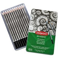 DERWENT Academy Sketching Pencils Tin v plechovej škatuľke, šesťhranná – súprava 12 tvrdostí - Ceruzka