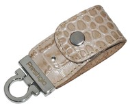 Luxusní flashfisk z pravé kůže PRESTIGIO Leather Luxury 512MB  - Flash Drive