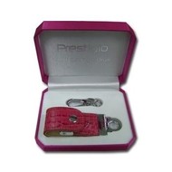 PRESTIGIO FlashDrive Leather Luxury "Limited Edition" 1GB USB2.0 - růžová kůže - Flash Drive