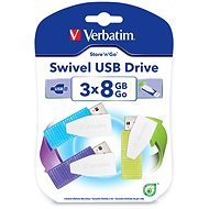 Verbatim Store 'n' go Swivel 3x 8GB Multi Pack - Pendrive