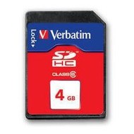Verbatim Secure Digital 4GB SDHC Class 6 - Memory Card