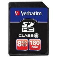 Verbatim Secure Digital 8GB HD Video SDHC 180 min Class 6 - Memory Card