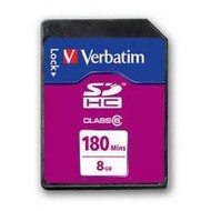 Verbatim Secure Digital 8GB HD Video SDHC 180 min Class 6 - Memory Card