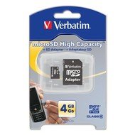 Verbatim MicroSD 4GB SDHC Class 4 - Memory Card