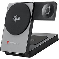 VERBATIM Charge 'n' Go 3-in-1 Qi2 Power Bank 5 000 mAh, grau - Powerbank