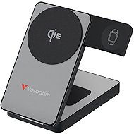 VERBATIM Charge 'n' Go 3v1 Qi2 Power Bank 10000 mAh šedá - Power Bank
