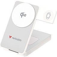 VERBATIM Charge 'n' Go 3-in-1 Qi2 Power Bank 10 000 mAh, weiß - Powerbank