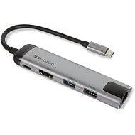VERBATIM USB-C Multiport HUB USB 3.1 GEN 1/ 2x USB 3.0/ HDMI/ RJ45 - Port replikátor