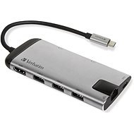 VERBATIM USB-C Multiport HUB USB 3.1 GEN 1/ 3x USB  3.0/ HDMI/ SDHC/ microSDHC/ RJ45 - Port replikátor