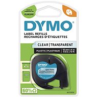 Dymo LetraTag plastic tape, transparent, 12 mm × 4 m - TZ Tape 