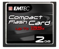 EMTEC Compact Flash 2GB High Speed 135x - Memory Card