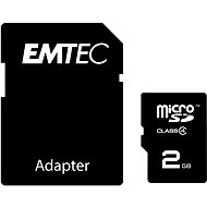 EMTEC Micro SD 2GB + SD adaptér - Memory Card