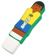 Přenosný disk EMTEC Gum Foot Brasil FlashDrive 256MB  - Flash Drive